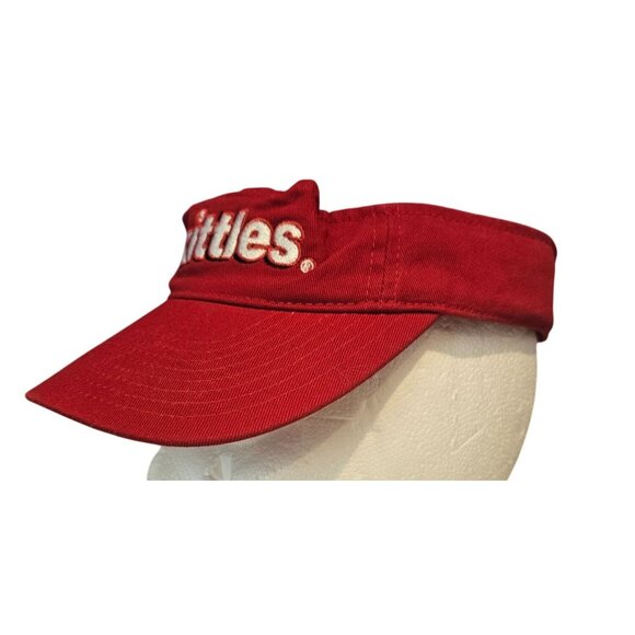 Skittles Port Authority Visor Hat Adjustable Cotton Red Merchandise Branded - Picture 4 of 9